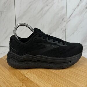Brooks Ghost Max 2 Womens Size 6.5 B Triple Black Running Gym Shoes 1204201B020